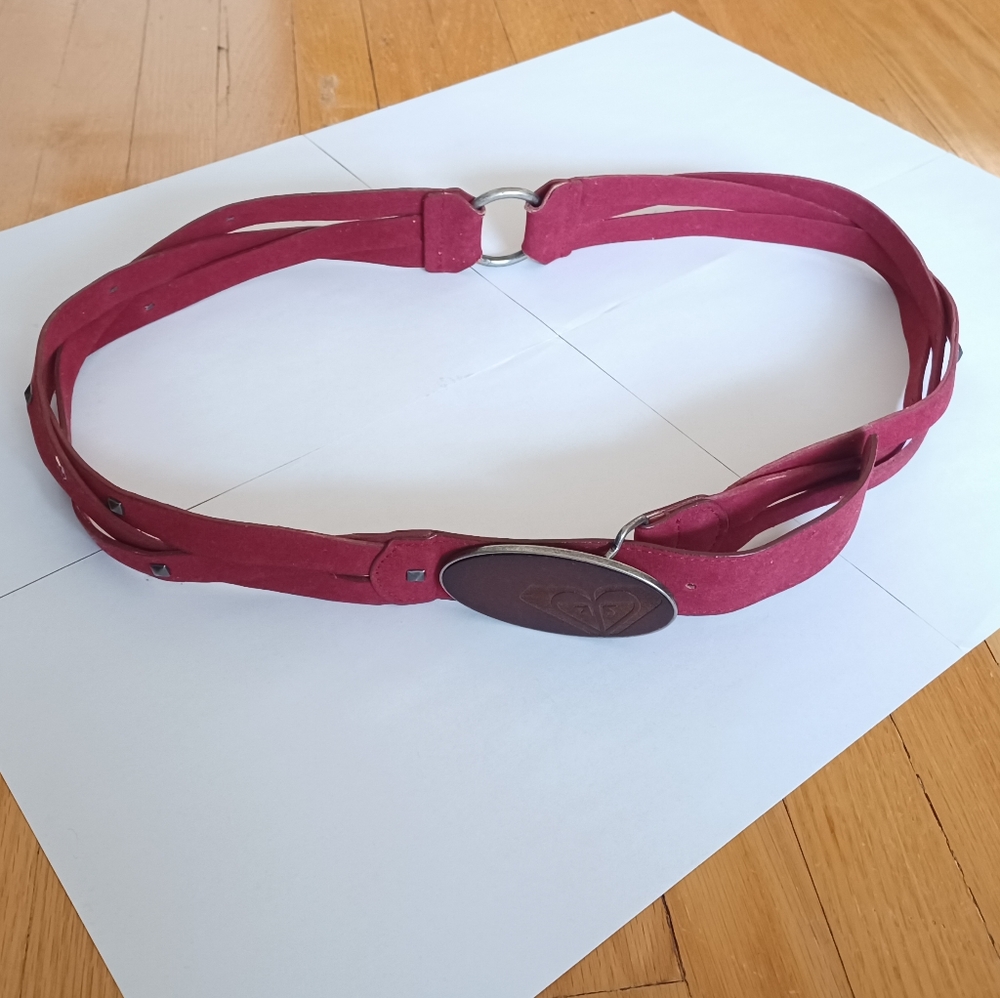 ⚡️SALE⚡️Vintage Roxy Red Leather Braided Belt